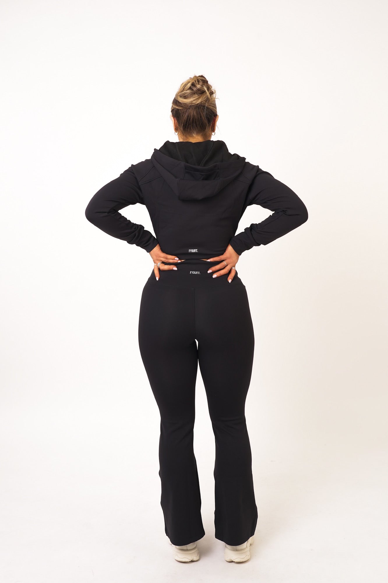 Black Fleece Flare Leggings - Lucy
