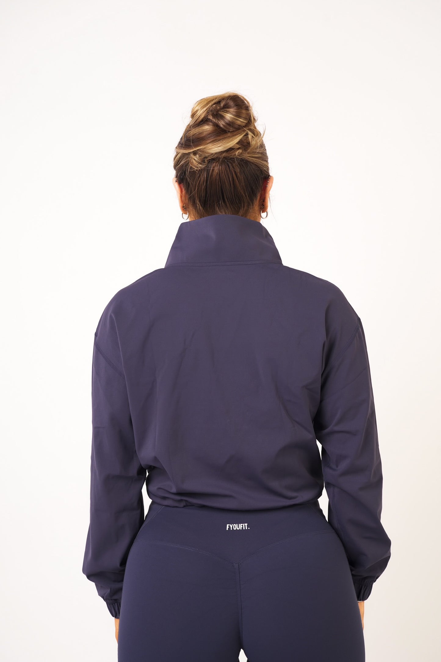 Navy Zip Neck Tracksuit Top - Joanna