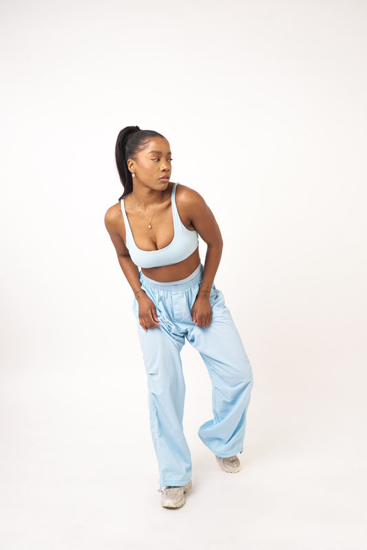 Baby Blue Cargo Bottoms - Molly