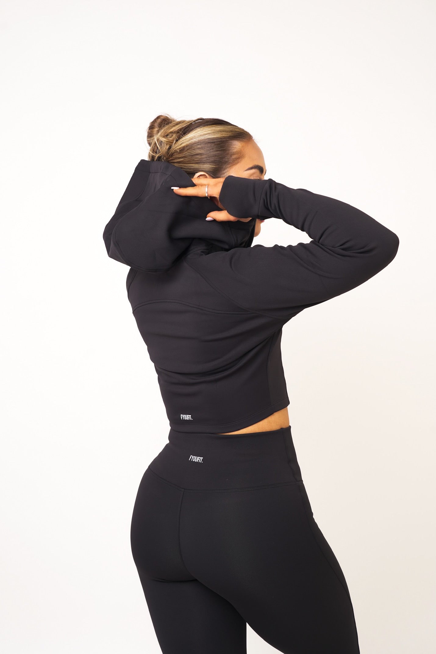Black Fleece Zip Up Jacket - Lucy