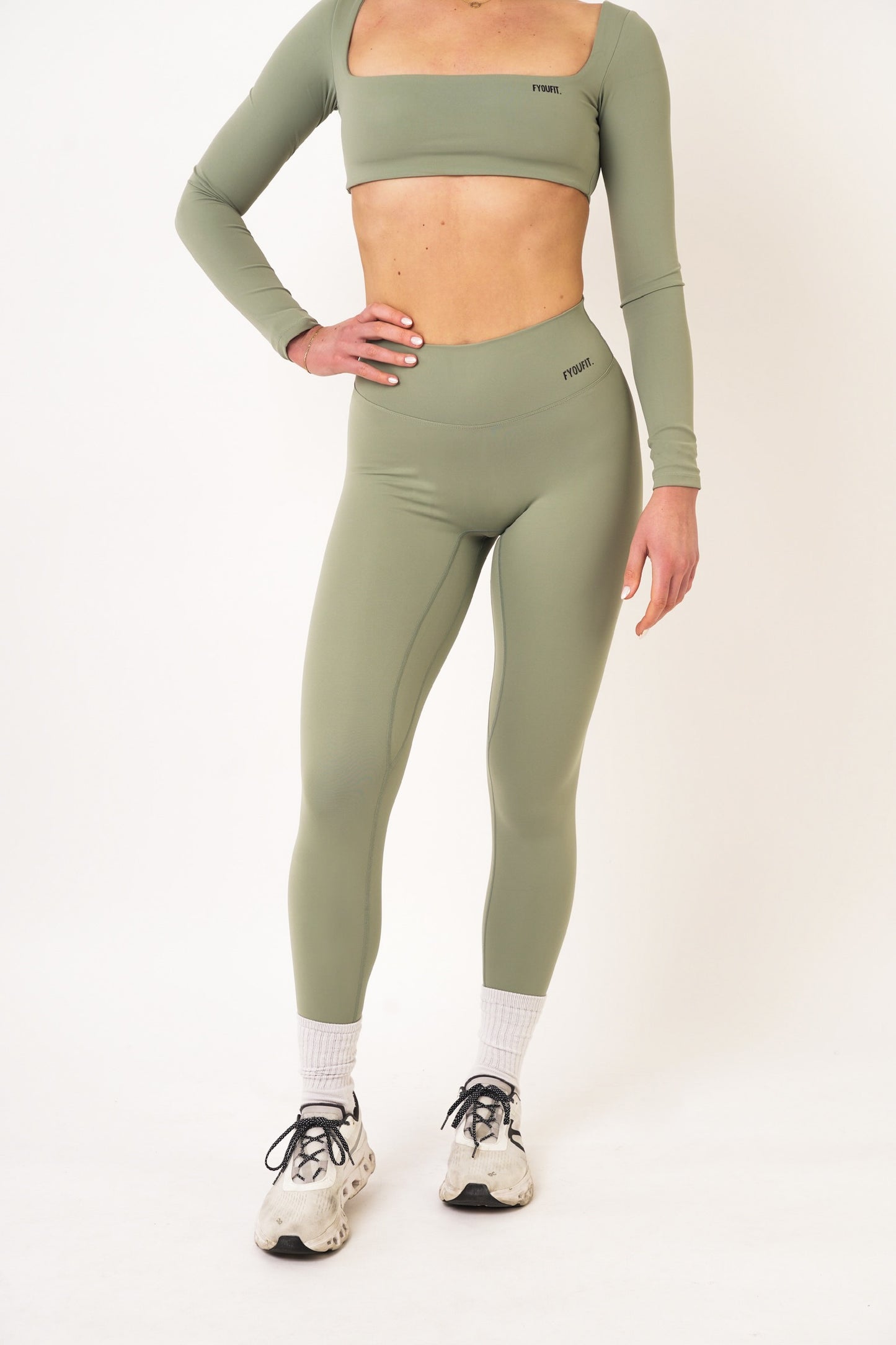 Olive Scrunch Bum Leggings - Simone