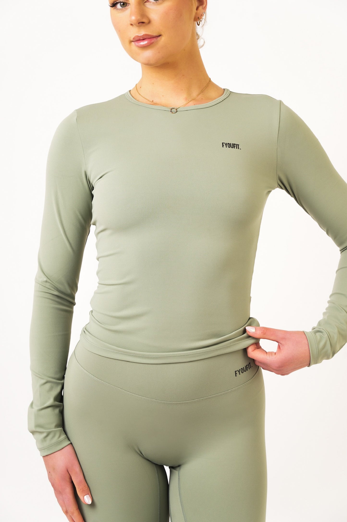 Olive Long Sleeve Skin Top - Gabby