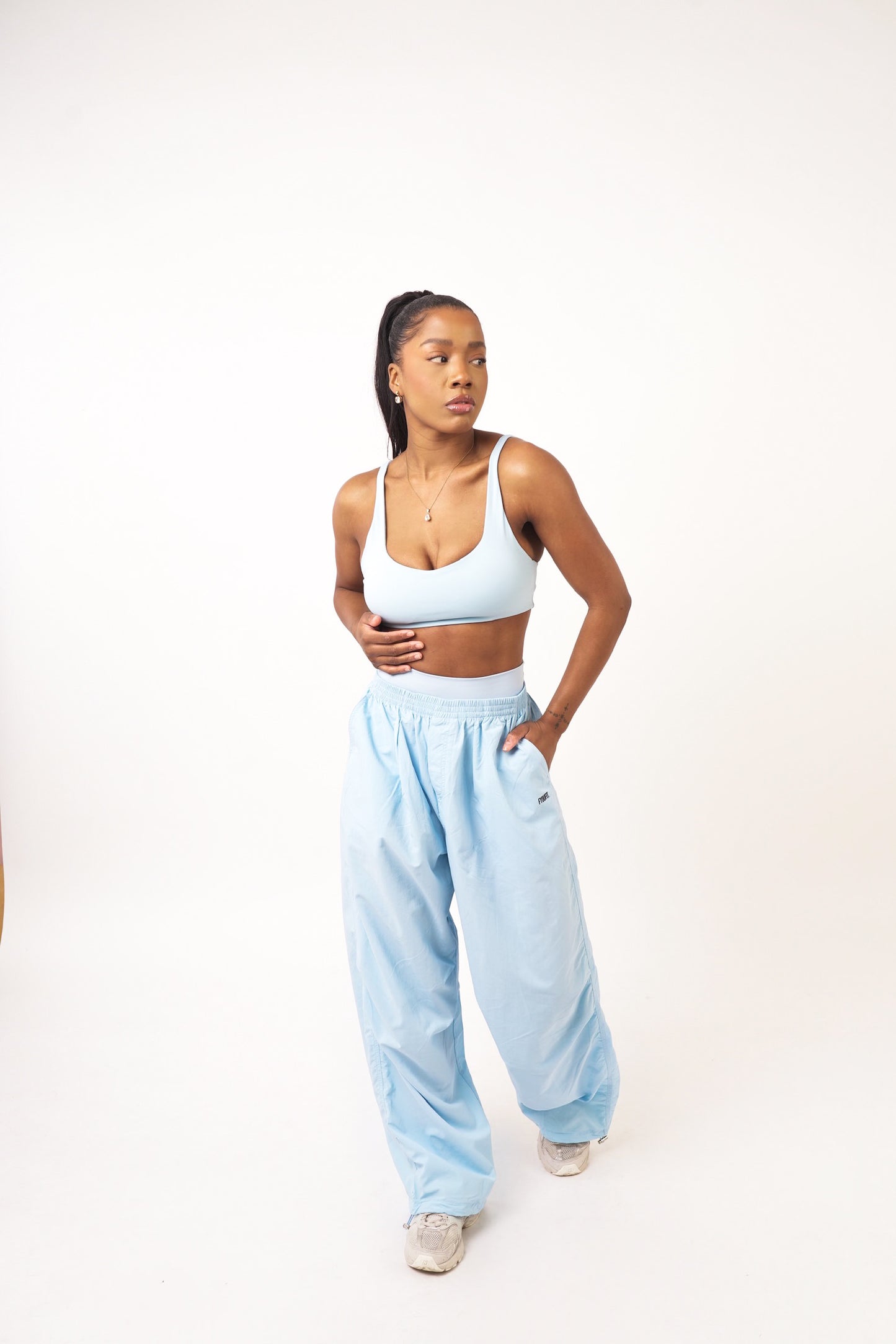 Baby Blue Cargo Bottoms - Molly