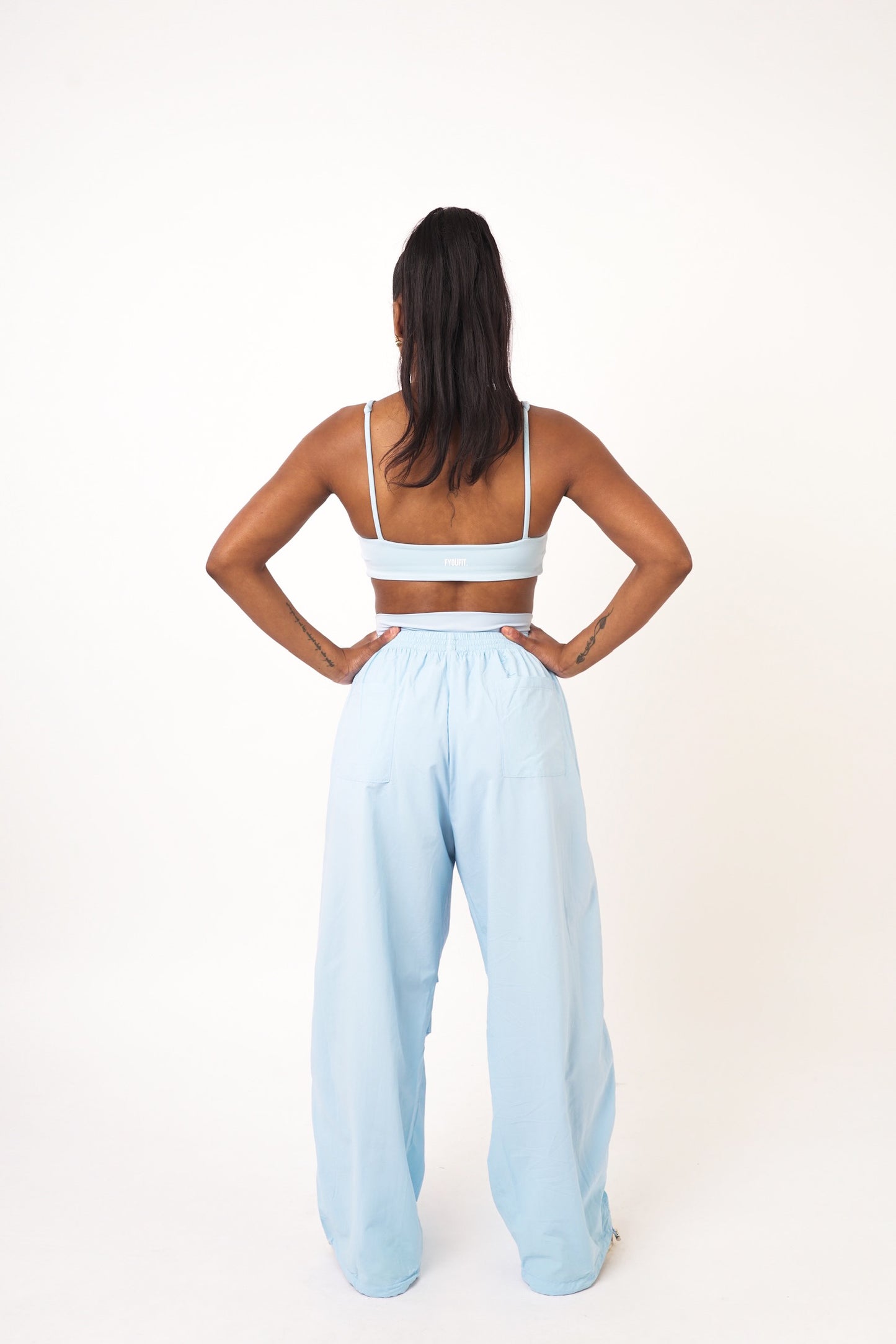 Baby Blue Cargo Bottoms - Molly