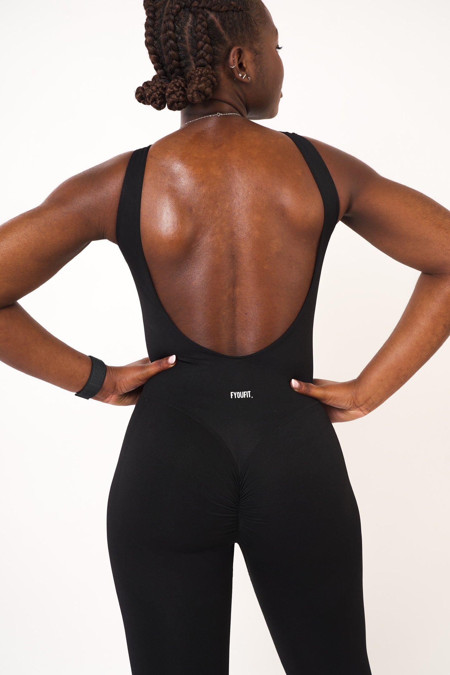 Black Open Back Jumpsuit - Gina