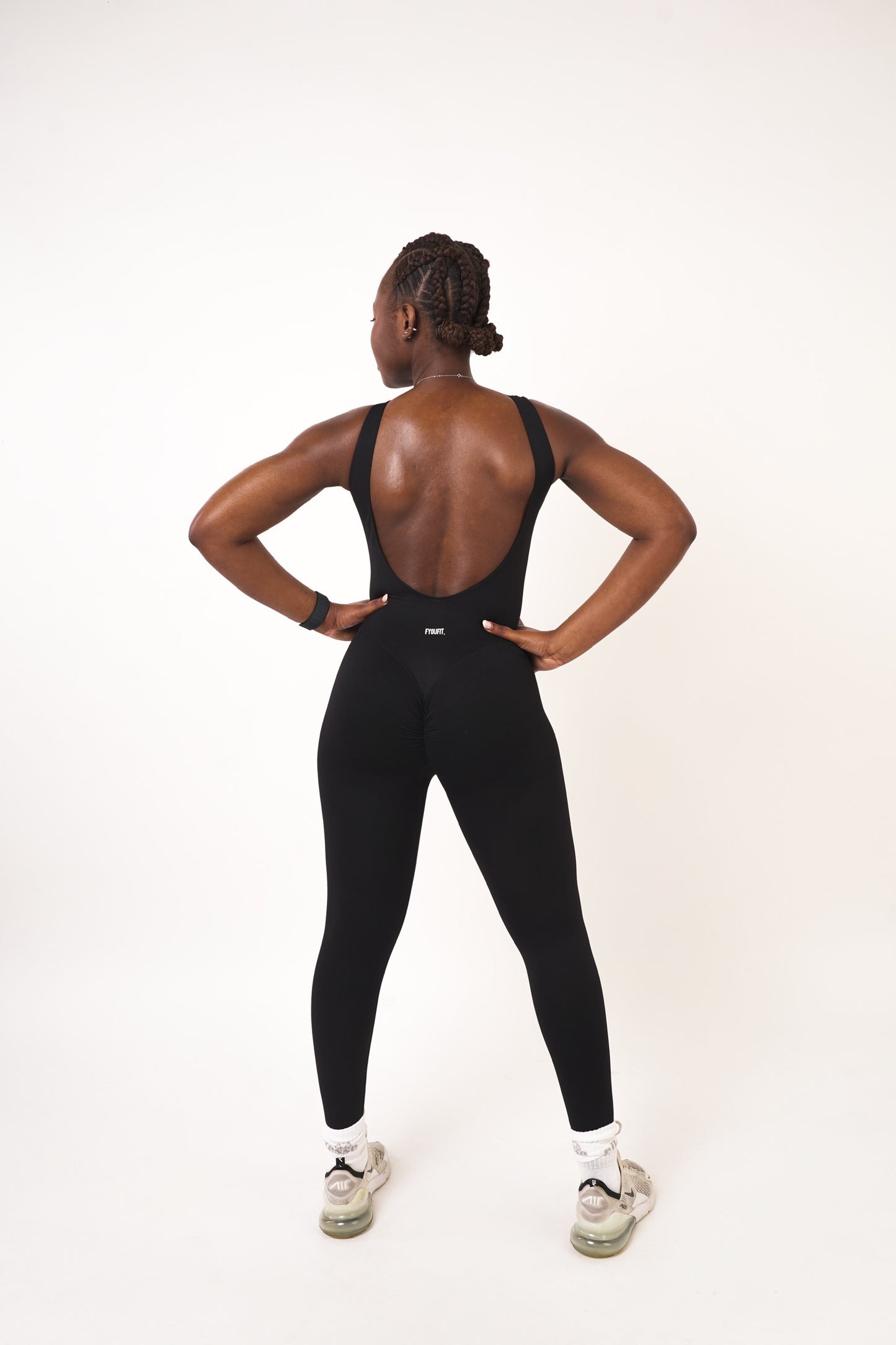 Black Open Back Jumpsuit - Gina