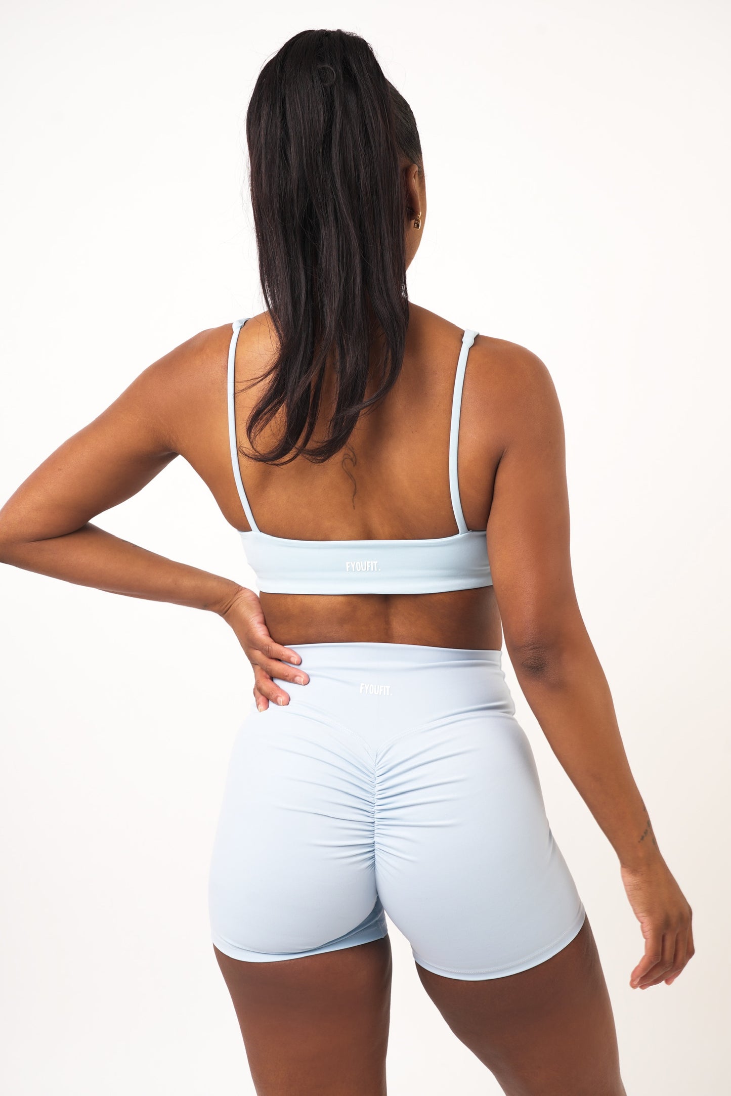 Baby Blue Scrunch Bum Short - Emily