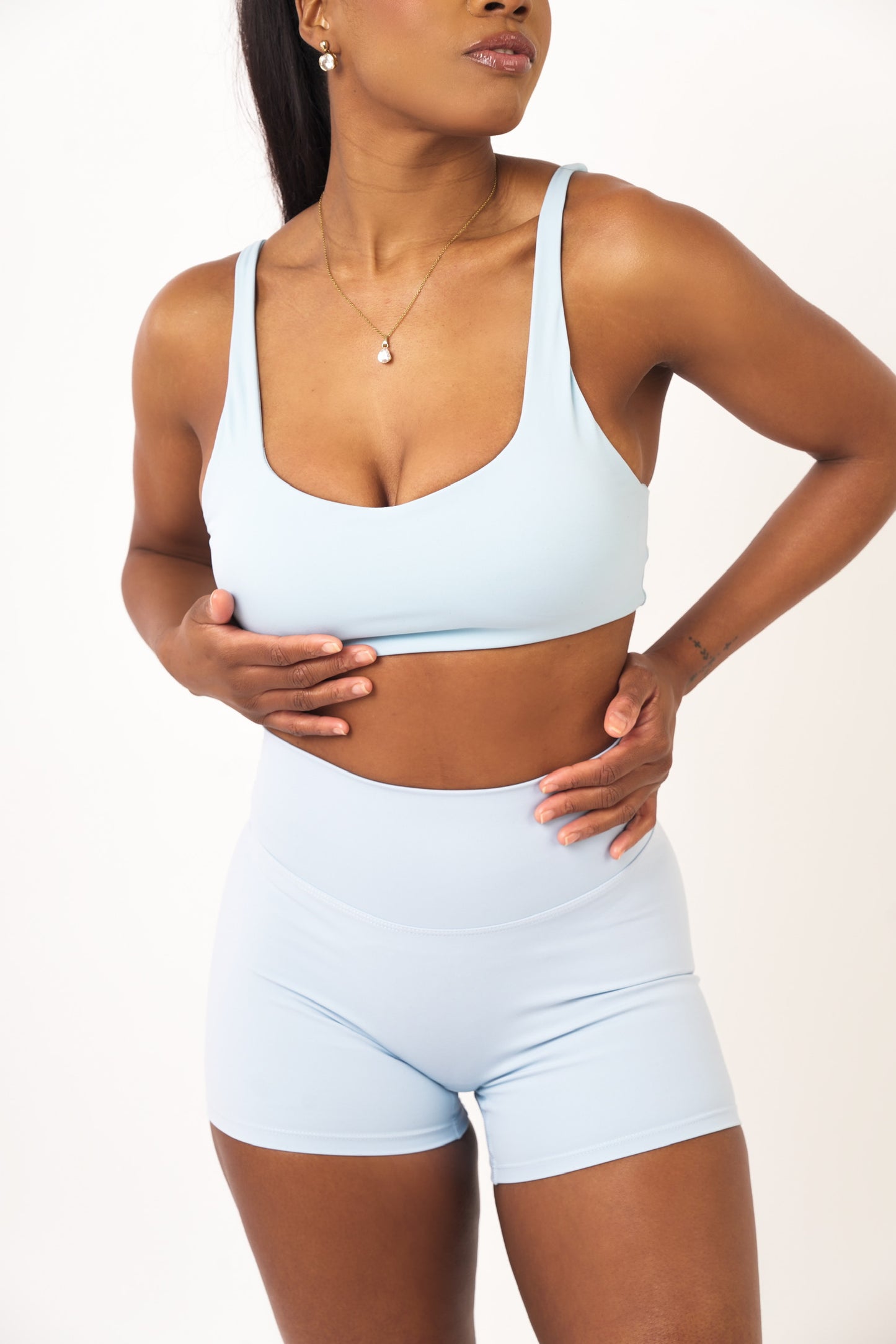 Baby Blue Cropped Top - Emily
