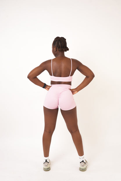 Baby Pink Scrunch Bum Short - Emily
